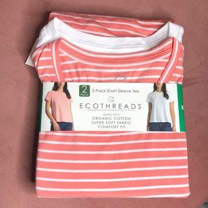 Ecothreads 2 pack short sleeve tee organic XL ladies